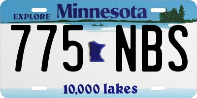 MN license plate 775NBS