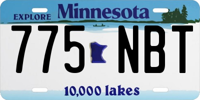 MN license plate 775NBT