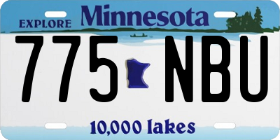 MN license plate 775NBU