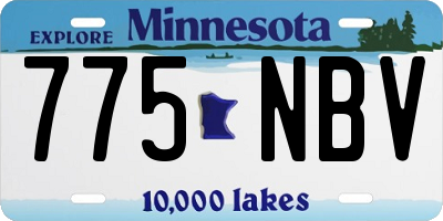 MN license plate 775NBV