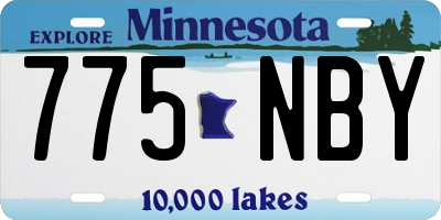 MN license plate 775NBY
