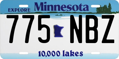 MN license plate 775NBZ