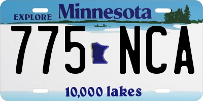 MN license plate 775NCA