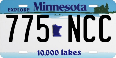 MN license plate 775NCC