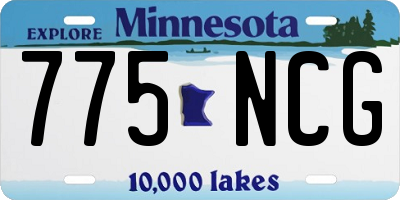 MN license plate 775NCG