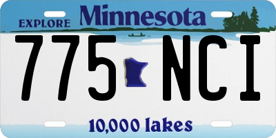 MN license plate 775NCI