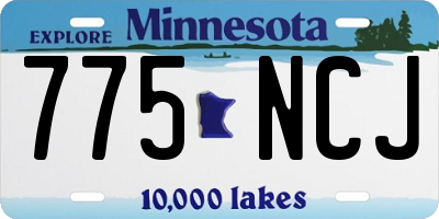 MN license plate 775NCJ