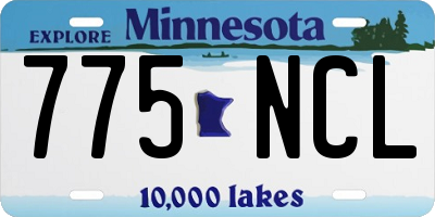 MN license plate 775NCL