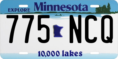 MN license plate 775NCQ