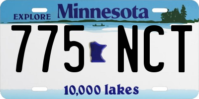 MN license plate 775NCT