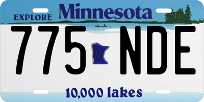 MN license plate 775NDE