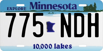 MN license plate 775NDH