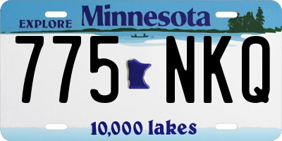 MN license plate 775NKQ