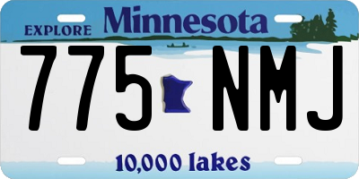 MN license plate 775NMJ