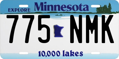 MN license plate 775NMK