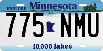 MN license plate 775NMU