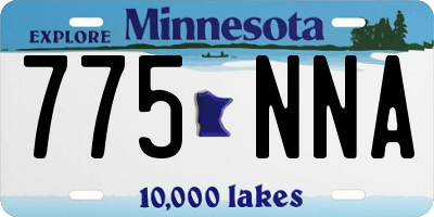 MN license plate 775NNA