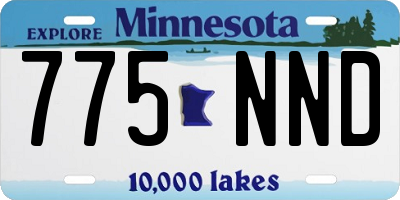 MN license plate 775NND