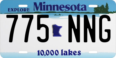 MN license plate 775NNG