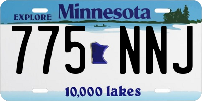 MN license plate 775NNJ