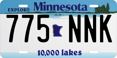 MN license plate 775NNK