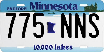 MN license plate 775NNS