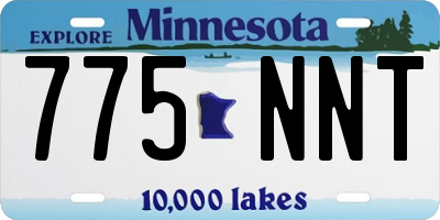 MN license plate 775NNT