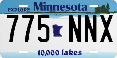 MN license plate 775NNX