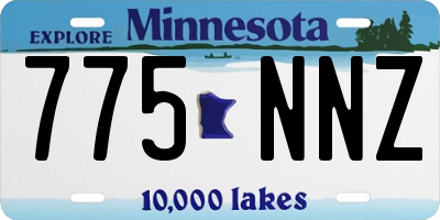 MN license plate 775NNZ
