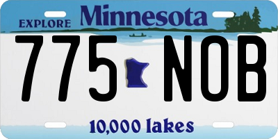MN license plate 775NOB