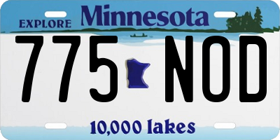 MN license plate 775NOD