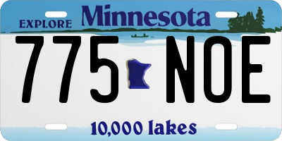 MN license plate 775NOE