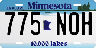 MN license plate 775NOH
