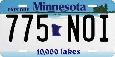 MN license plate 775NOI