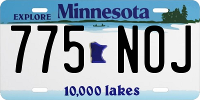 MN license plate 775NOJ