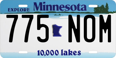 MN license plate 775NOM