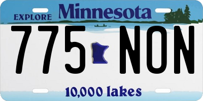 MN license plate 775NON