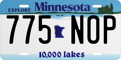 MN license plate 775NOP