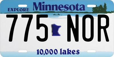 MN license plate 775NOR