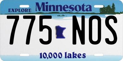 MN license plate 775NOS