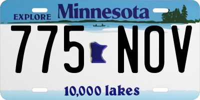MN license plate 775NOV