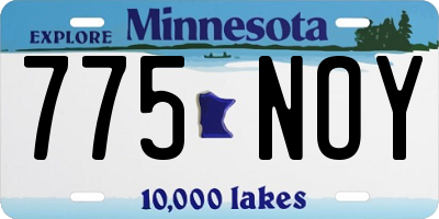 MN license plate 775NOY