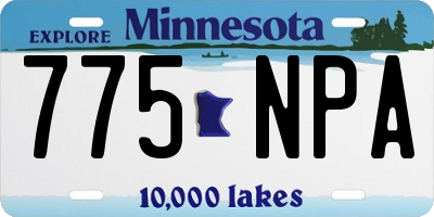 MN license plate 775NPA