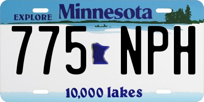 MN license plate 775NPH