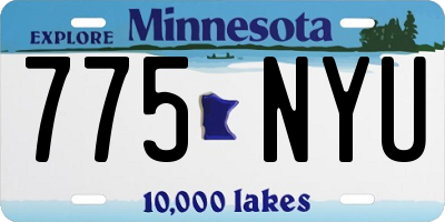 MN license plate 775NYU