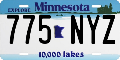 MN license plate 775NYZ