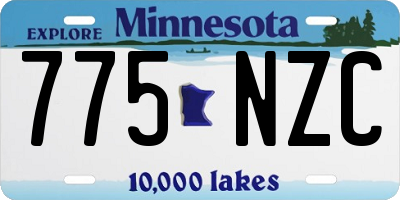 MN license plate 775NZC