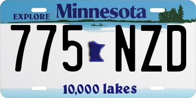 MN license plate 775NZD