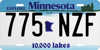 MN license plate 775NZF