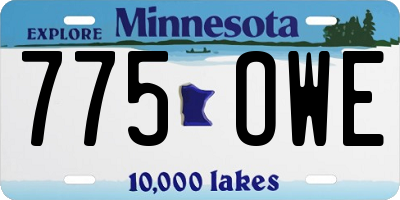 MN license plate 775OWE